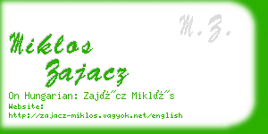 miklos zajacz business card